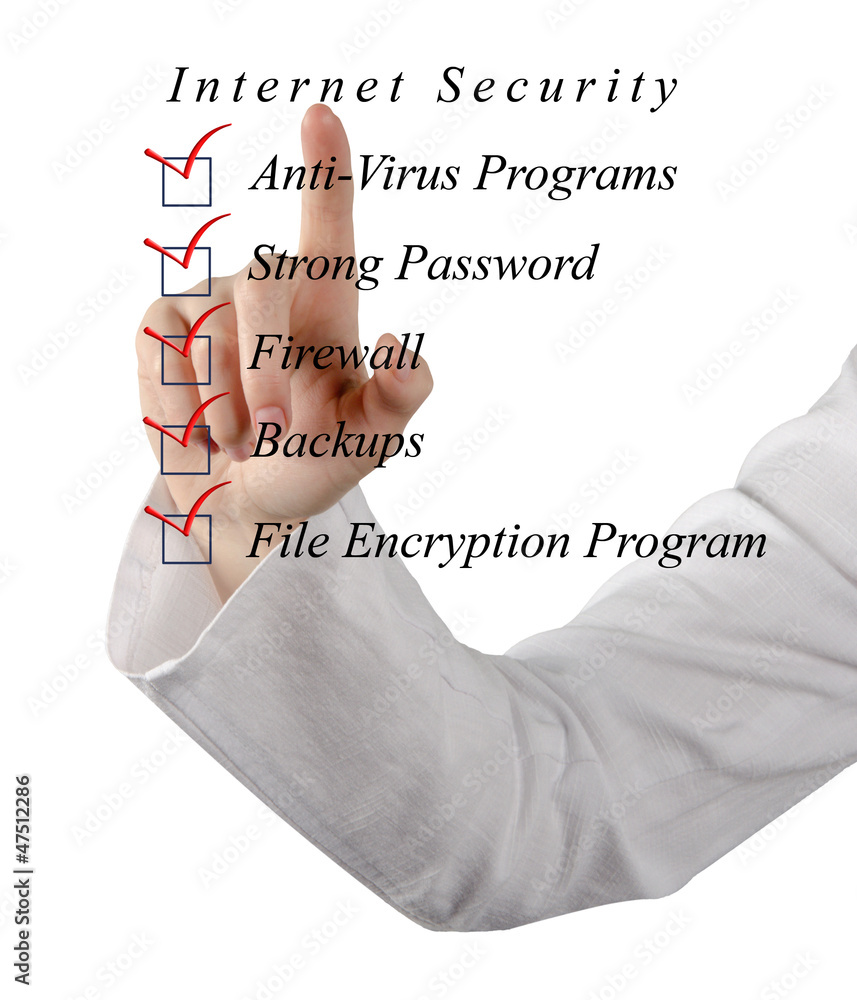 Poster Checklist for internet security