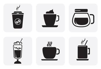 coffee icons set