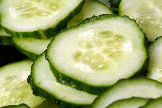 Background  cucumber slices