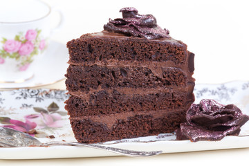 piece of chocolate cake
