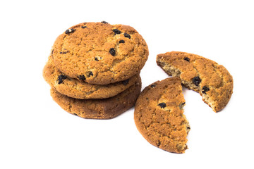 cookies on the white background