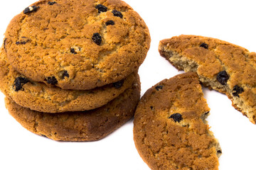 cookies on the white background