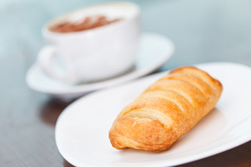 coffee with puff pastry