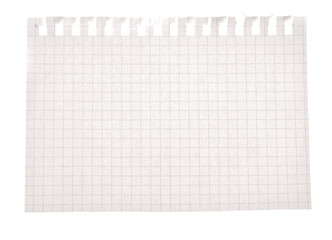 Blank note paper isolated on white