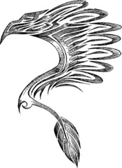 Sketch Doodle Eagle Tattoo