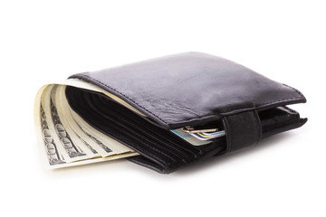 Wallet with dollars