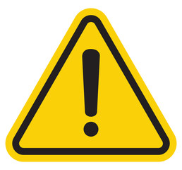 Vector illustration of a warning sign