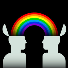 rainbow connecting people