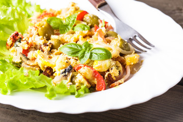 Omelet with vegetables