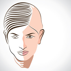 abstract lady head  background