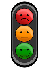 Semaphore smileys only for children as an illustration