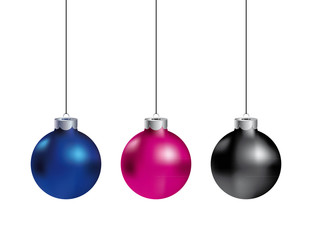 Vector Christmas balls isolated on white background
