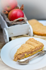 Apple Cinnamon Streusel Tart