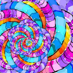 Seamless abstract pattern colorful curls.