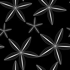 Crédence de cuisine en verre imprimé Fleurs noir et blanc Fond floral pour la conception