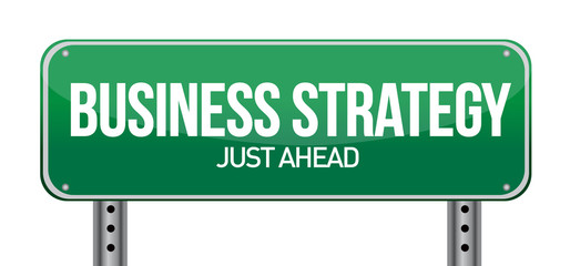 sign with an exit to "Business Strategy"