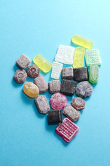 colorful cough sweet heart