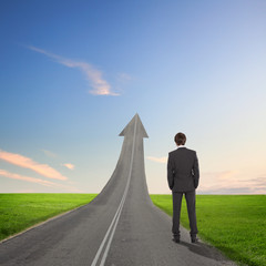 Obraz premium Concept of the road to success