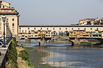 Ponte vecchio bridge, Florence over the river Arno