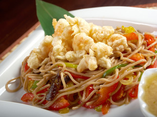 udon noodles with beef