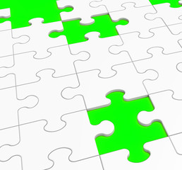 Fototapeta premium Unfinished Puzzle Showing Lost Pieces