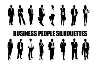 silhouettes of businessmen