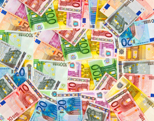 euro currency banknotes money background