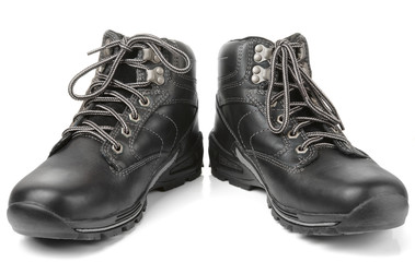 Pair of warm leather shoes