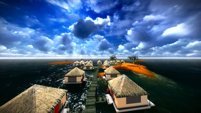 Holiday resort in tropical paradise