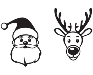 Santa and deer face