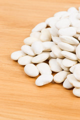 Pile of Lima Bean isolated on table.
