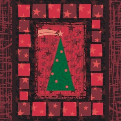 Advent Christmas Tree Greeting Card Background