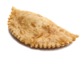 Tasty pasty. Isolated on white