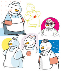 Chef  Snowman drawings