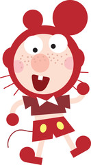 Fototapeta premium A kid dresses as mouse