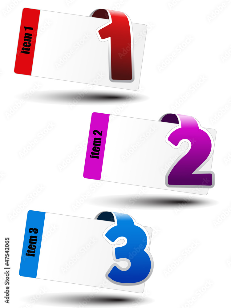 Poster web navigation - offer template for 3 menu items