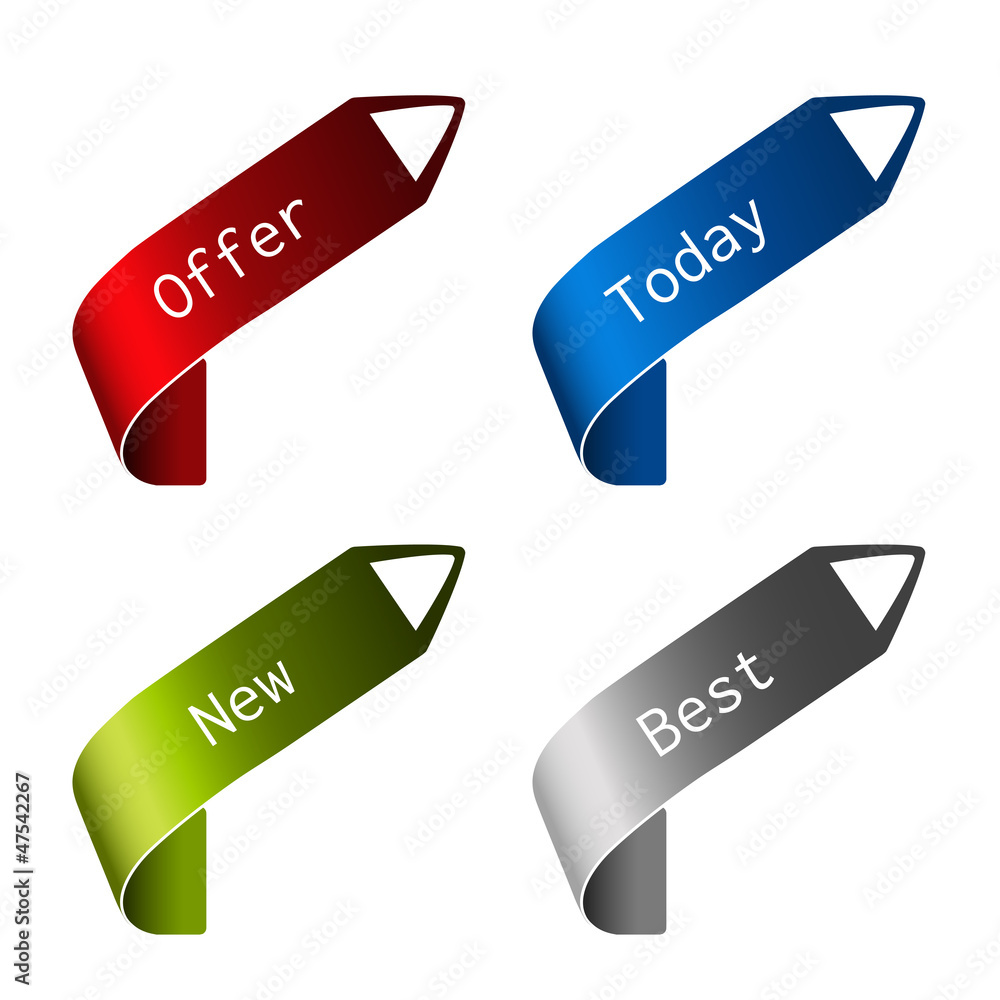 Poster paper offer arrows - tape, pointer