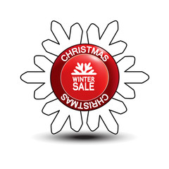 label - Christmas, winter sale