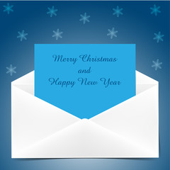 Christmas envelope with greeting card