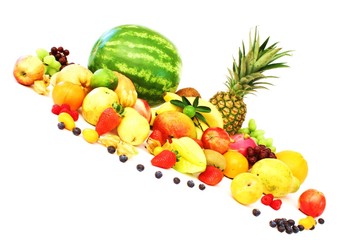 Obst - frisch vom Markt - isoliert