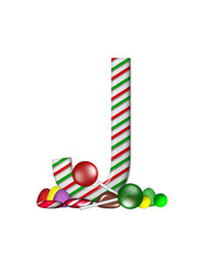 Alphabet Candy Cane Sweets J