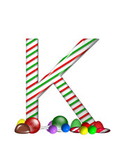 Alphabet Candy Cane Sweets K