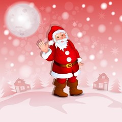 Christmas background with Santa Claus