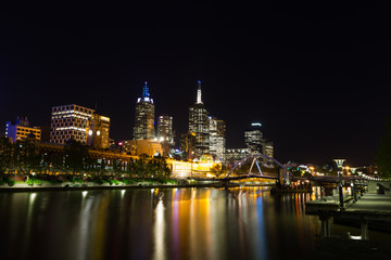Melbourne skyline at night