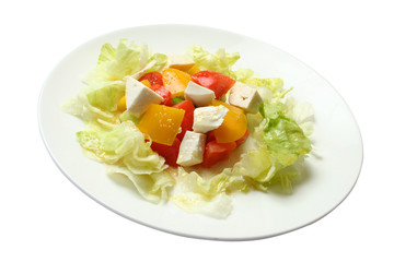 salad with cheese by a feta