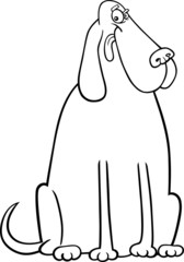 big dog cartoon for coloring book