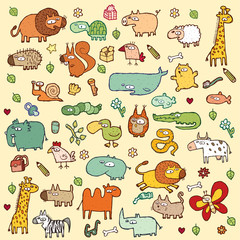 Cute Animals SET XL in colors