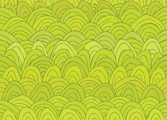 Hills Seamless Pattern in Spring (green)
