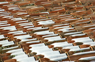 Tetto con neve