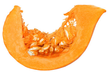 Sliced pumpkin isolated